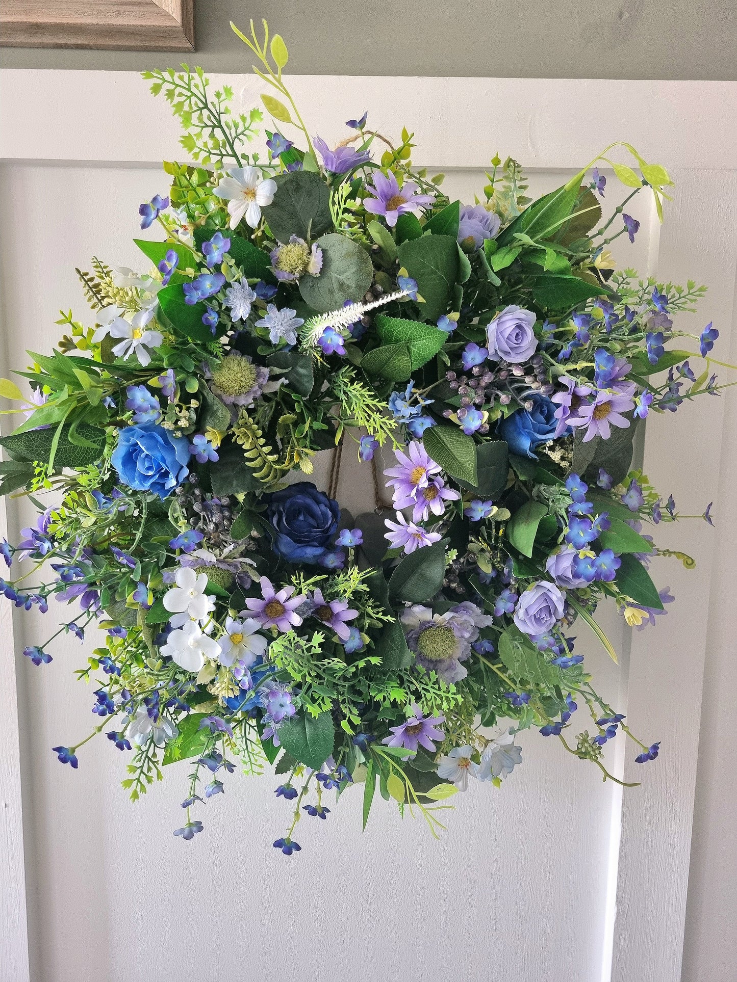 Blues Spring/Summer artificial flower wreath