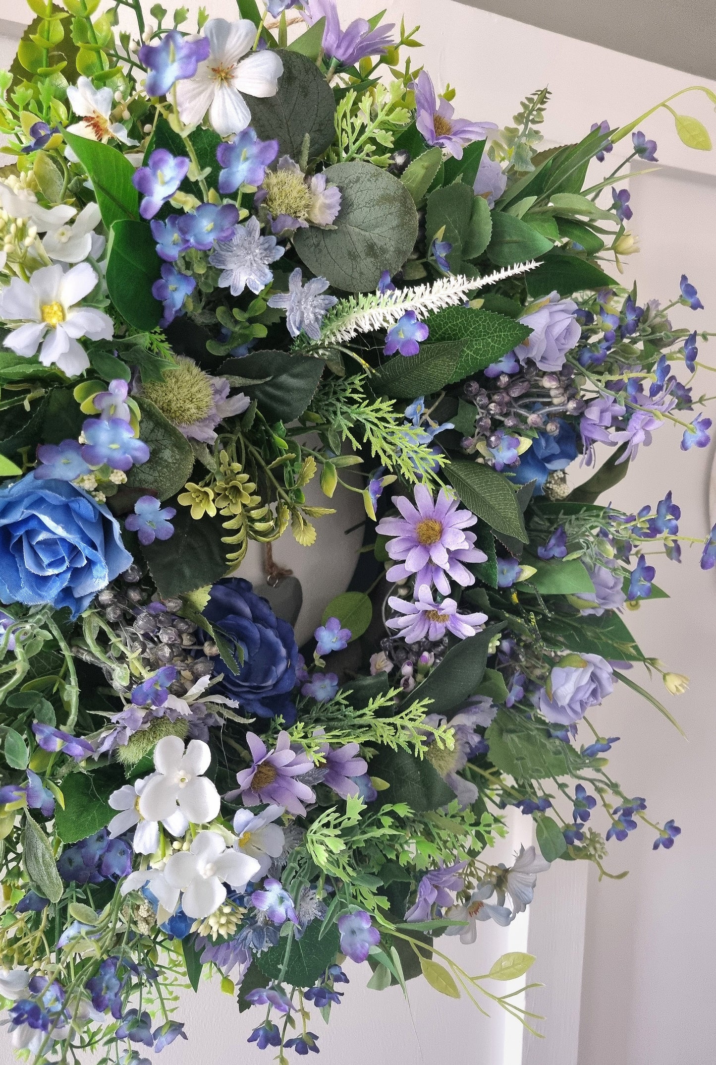 Blues Spring/Summer artificial flower wreath
