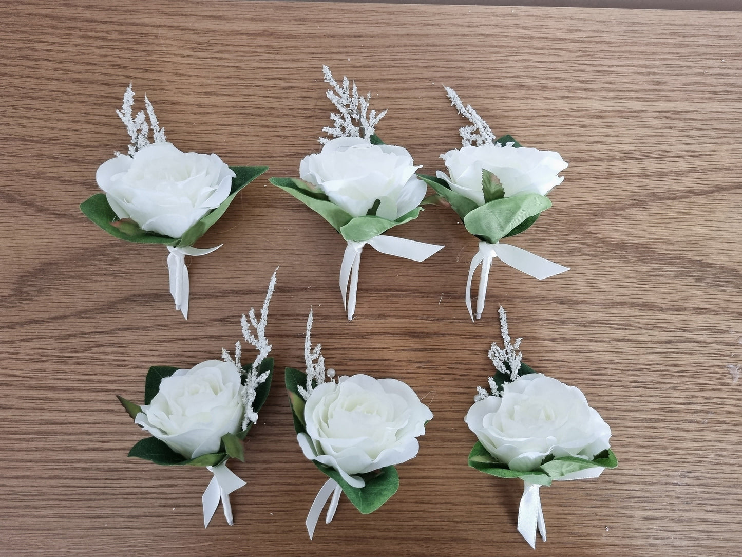 Ivory & Green Wedding Bouquet: Silk Bridal Flowers