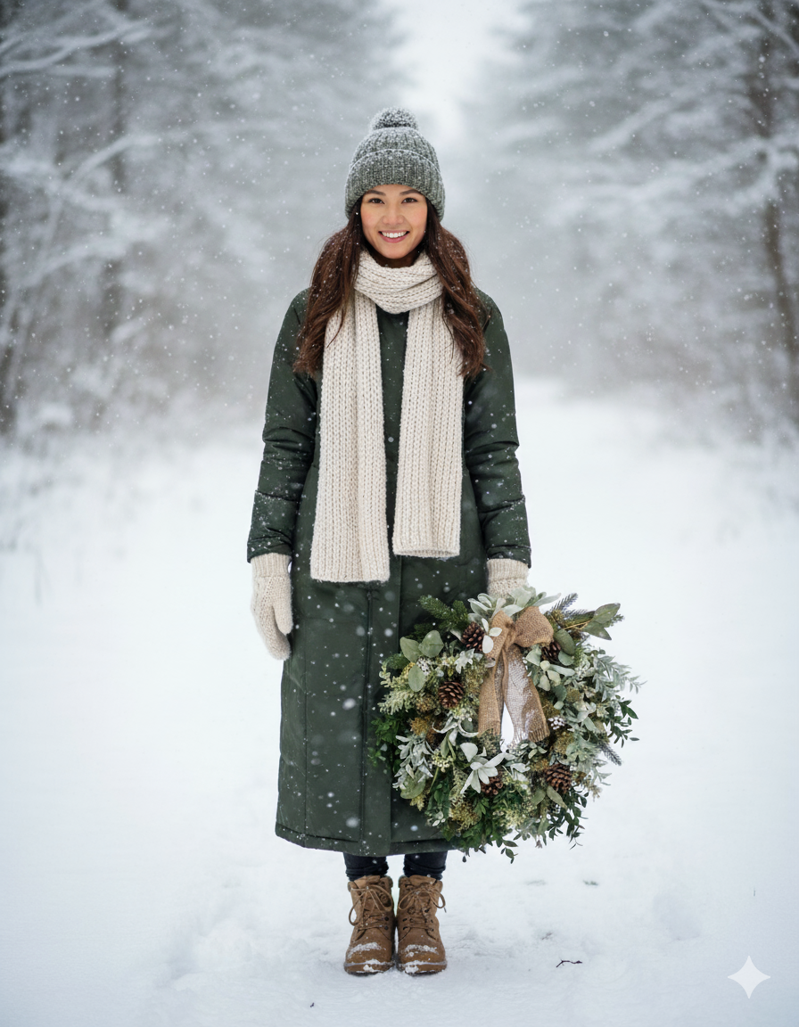Artificial nordic wreath