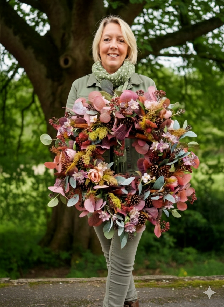 Artificial Christmas/Winter wreath