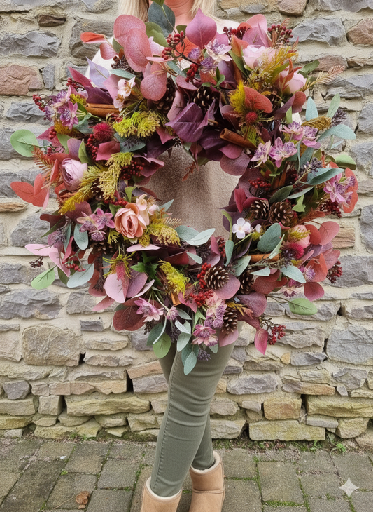 Artificial Christmas/Winter wreath