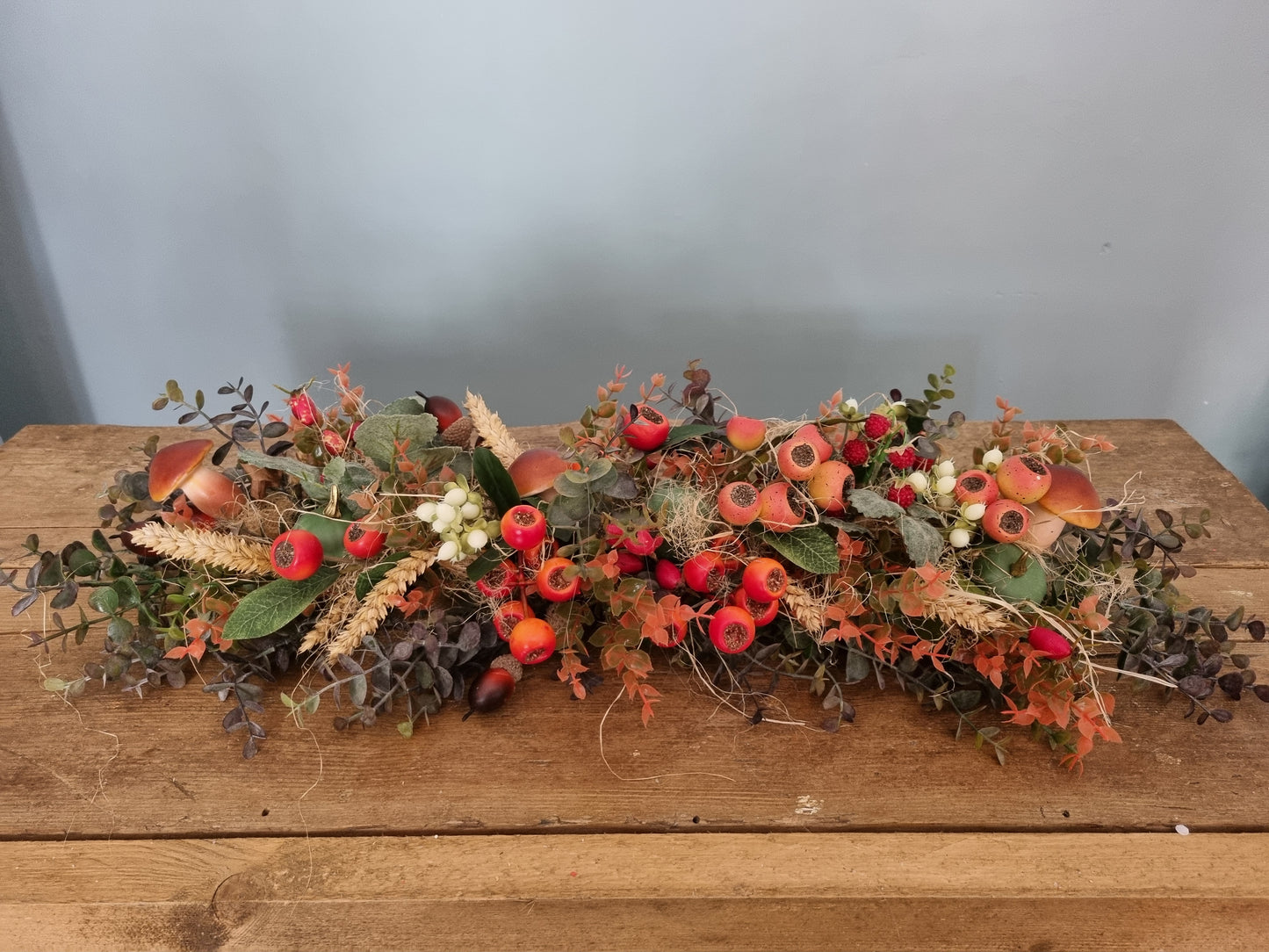 Autumn faux table garland