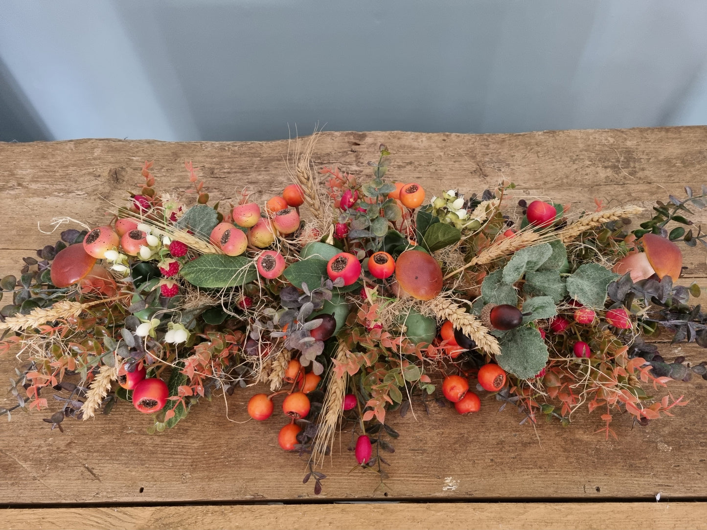 Autumn faux table garland