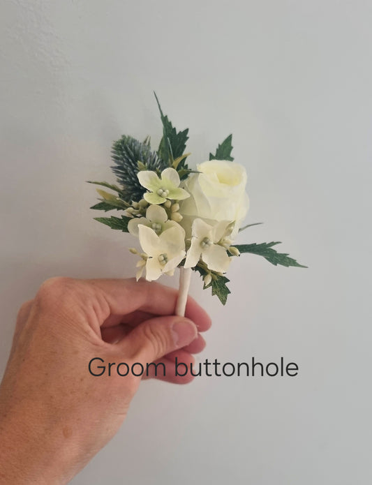 Roses & Thistles buttonholes