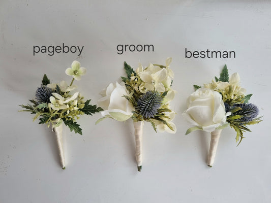 Roses & Thistles buttonholes