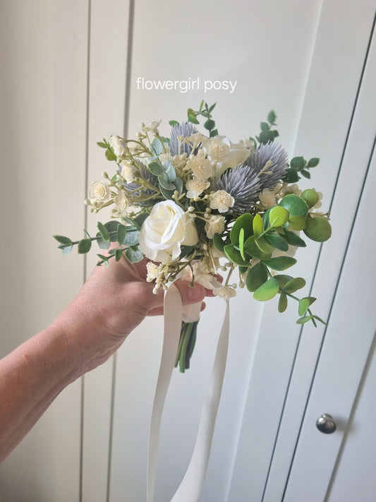 Roses & Thistles flowergirl posy