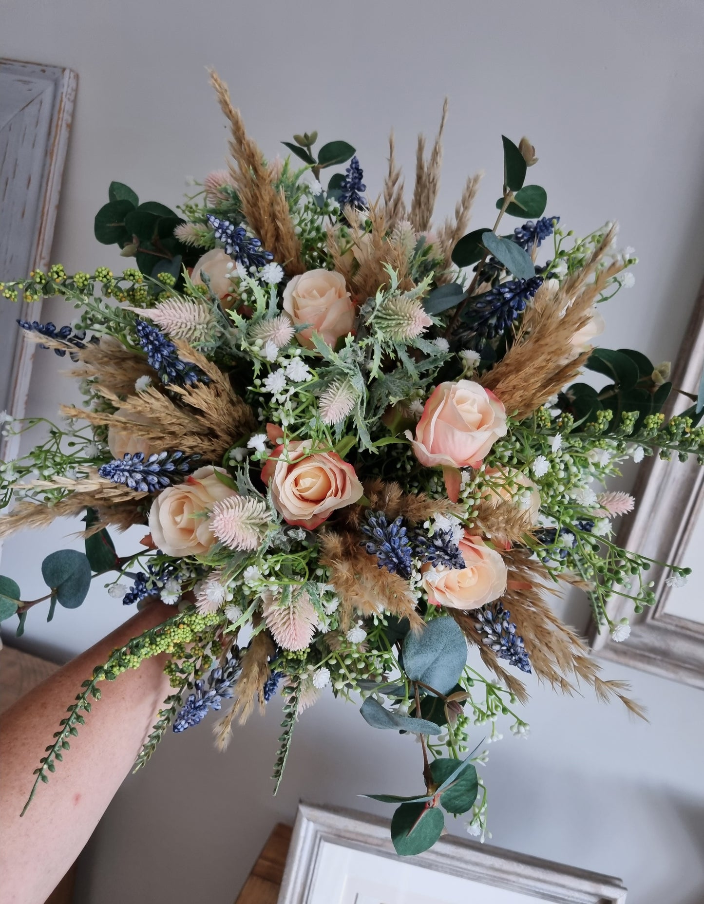 Boho artificial wedding bouquet