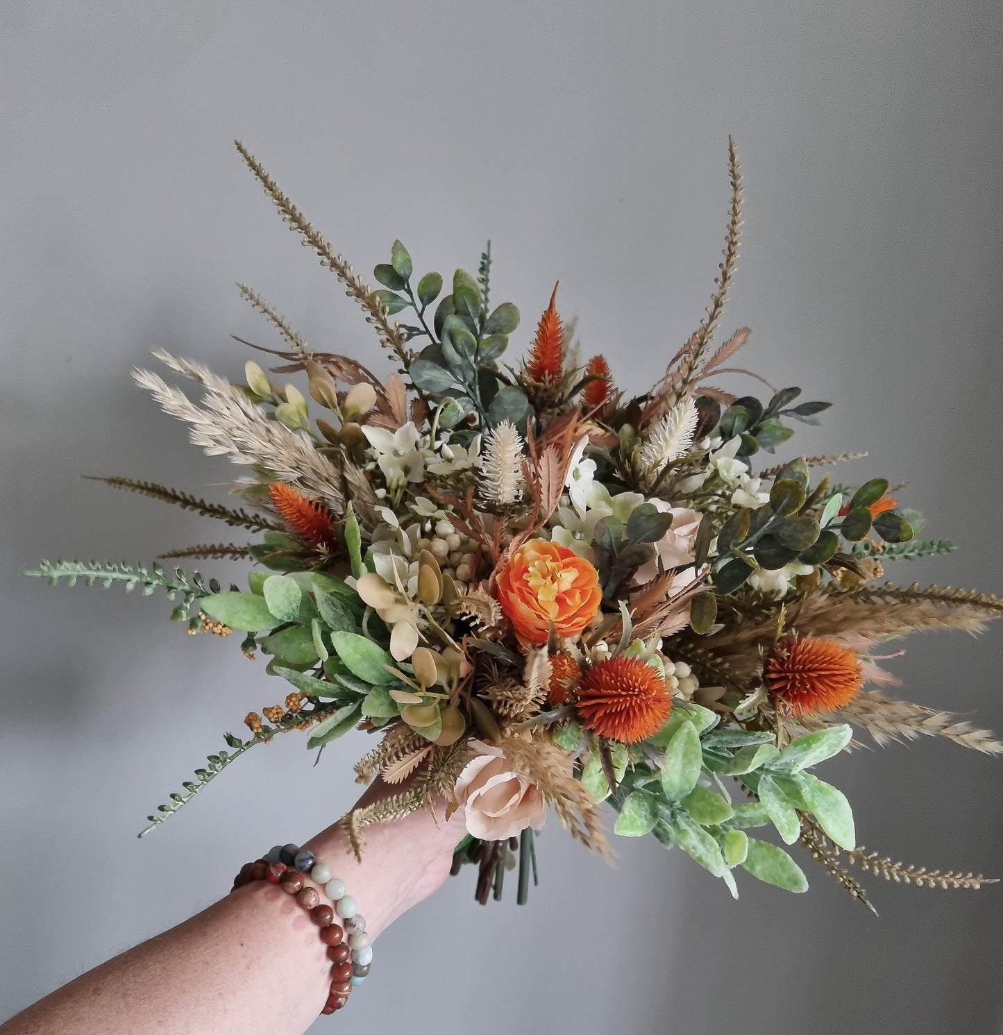 Autumn shades silk wedding flowers, bridal bouquet, artificial wedding flowers, bridal flowers