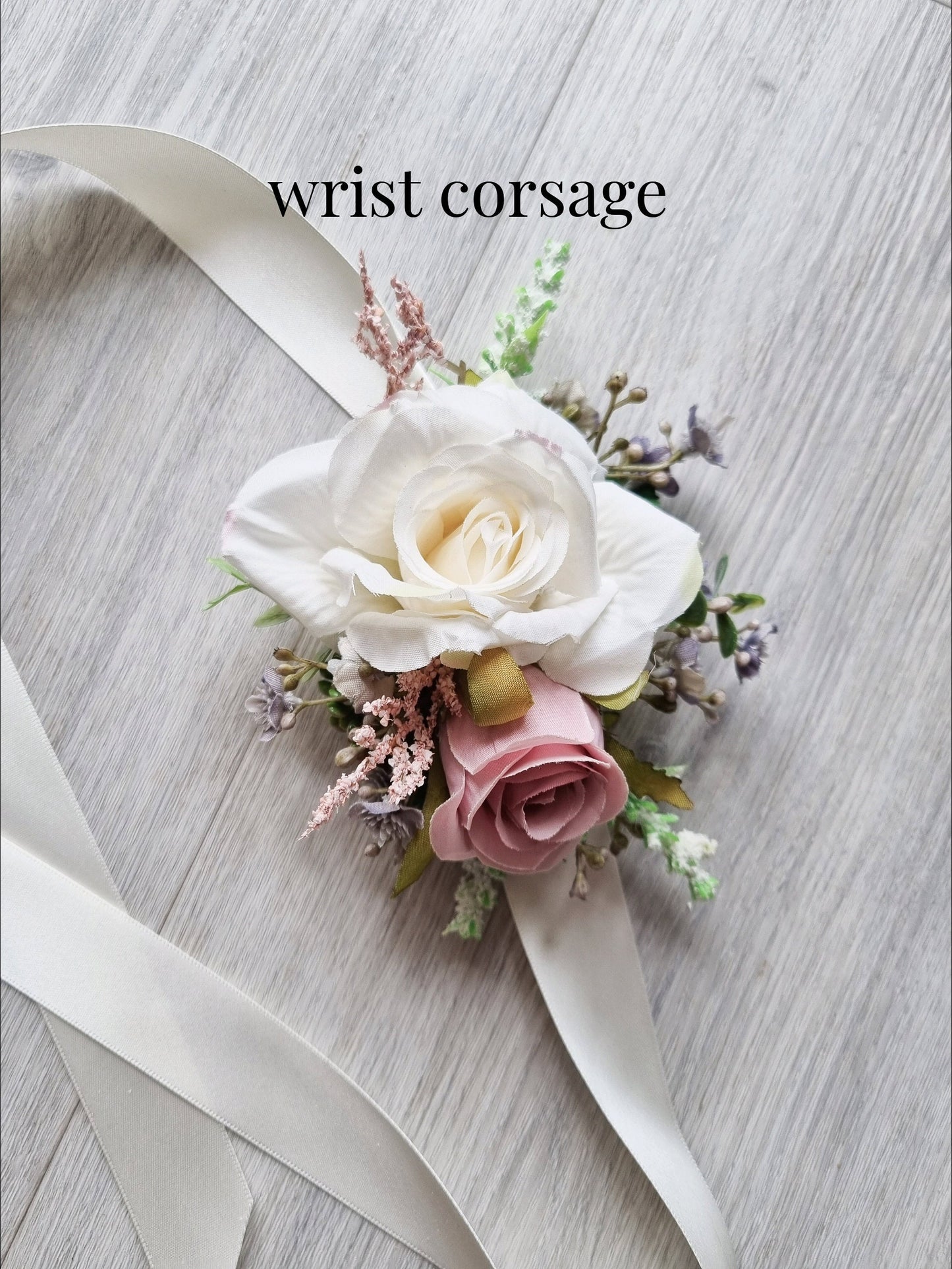 Dusty Pink Silk Bridal Bouquet: Wild Rose Wedding Bouquet